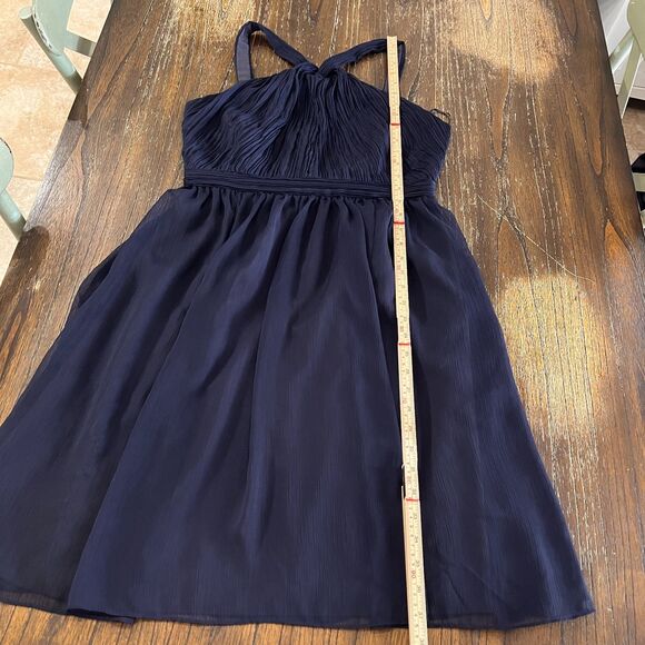 J.Crew Dark Navy Chiffon Dress – Style 56002 – Size 10 - Picture 9 of 14